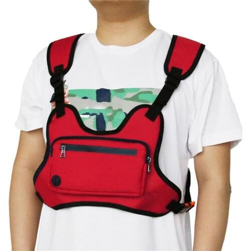 Fashion Chest Rig Bag For Men Waist Bag Hip hop streetwear functional Tactical Chest Mobile Phone Bags Male Fanny Pack Casual