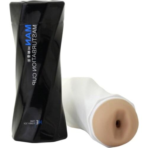 Male Masturbation Cup Penis Pump Sex Machine Erotic Sexy Flashlight Shape Vagina Real Pussy Sex Toys For Men