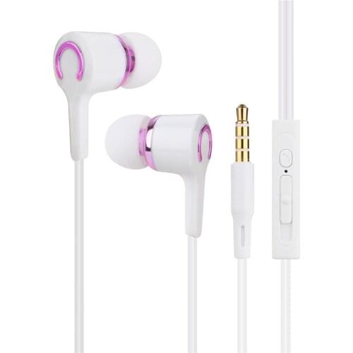In-Ear Stereo Earbud Volume Control With Microphone Three pair of Earpads for Smartphone Tablet Mp3 Earbud