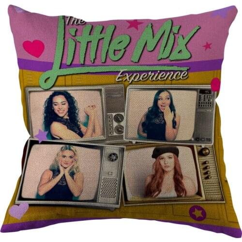 Band Little Mix Cushion Pillow Tent,Office Cotton Linen Zippered Pillowcase Family Home Accessories Customizable One Side