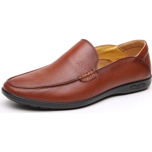 9288 New Fashion Genuine Leather Mens Shoes Casual Leather Single Shoe Fashionable Mens Cowhide Comfortable Trendy Shoes