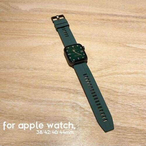 Newest Sport Solicone watch band strap for apple watch 5 4 3 2 1 iwatch 38mm 42mm 40mm 44mm watchbands