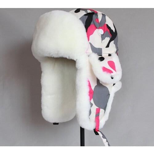 Men Women Russian Bomber Hat Winter Trooper Earflap Hat Trapper Unshanka Faux Fur Hat