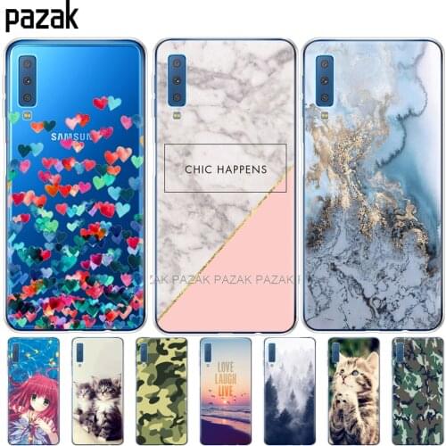 Silicone Cases For Samsung Galaxy A7 2018 Cover Silicon Colorful Back Case Cover For Samsung A7 2018 A750 A750F 6.0 Inch