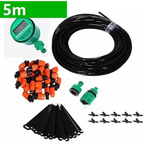 5m Automatic Micro Drip Irrigation System Garden Irrigation Spray Self Watering Kits With Adjustable Dripper Watering Kits Bw10