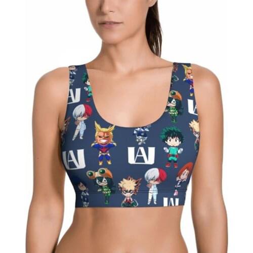 Sport Vest Cosplay My Hero Academia Anime Crop Women Tank Tops Summer Sleeping Running Yoga Dancing Multi-function Everyday Bra