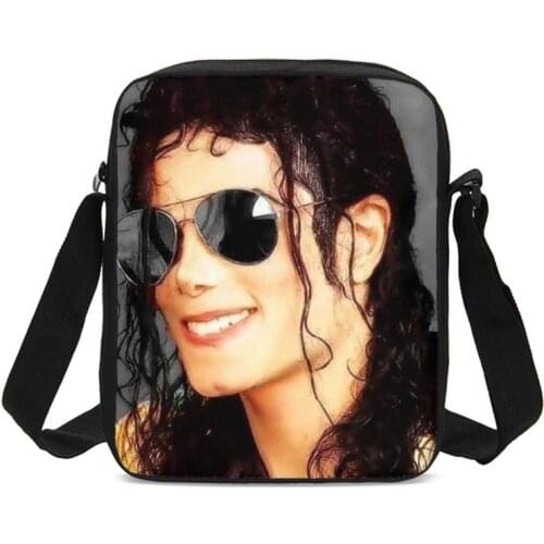 Michael Jackson Crossbody Bags 3D Printing Sling Bags Small Shoulder Bag For Kids and Boy Small Meseenger Bag Back to School