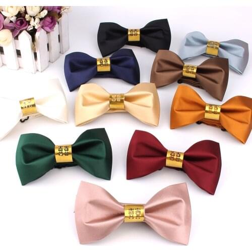 Wedding Bowtie For Groom Fashion Satin Bow tie For Men Women Bowknot Adult Bow Ties Cravats Candy Color Groomsmen Bowties