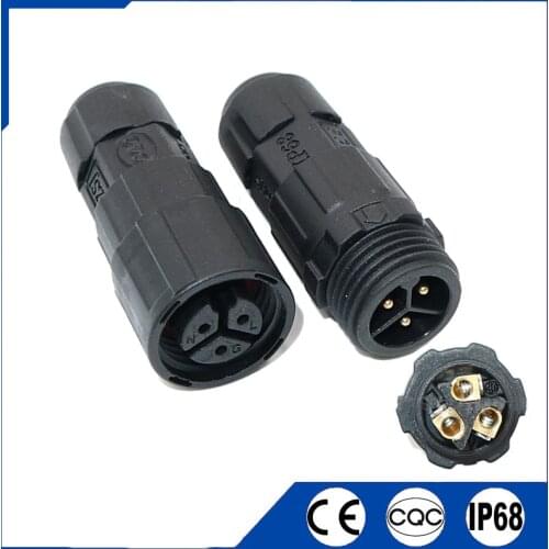 M16 Assembled Waterproof Electrical Cable Connector 2 3 4 5 6 7 8 Pin Male Female Plug Socket Screw Welding IP68 Wire Connectors