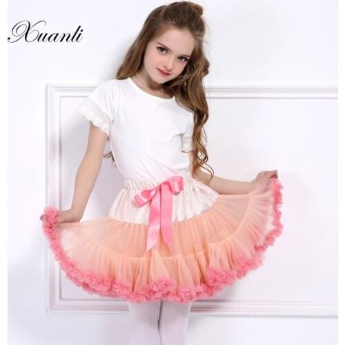 Baby Girl Skirt Fluffy Children Ballet Skirt Kids Pettiskirt Baby Girls Tutu Skirts Princess Tulle Christmas Party Dance Skirts