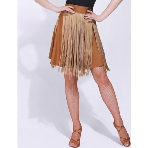 New Ballroom Latin Dance Competition Skirt For WomenS Sexy Elegant Tassel Skirts Waltz Cha Cha Rumba Salsa Stage Outfit DL5511