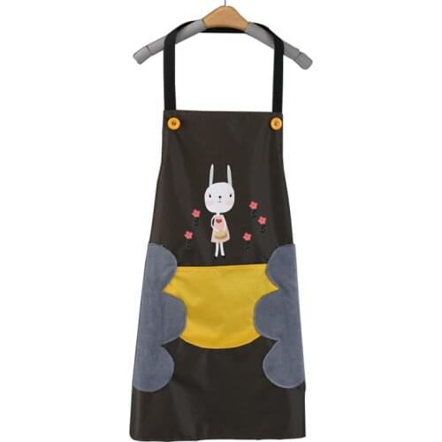 Hand Towel Apron Cute Sleeveless Kitchen Gowns Men and Women Home Work Clothes Waterproof Oil-Proof Pinafore