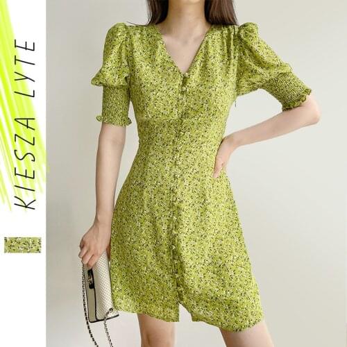 Summer 2021 New French Floral Dress Boho Print Mini Sundress Prom Party Beach Short Dress Vestido Ladies Clothes