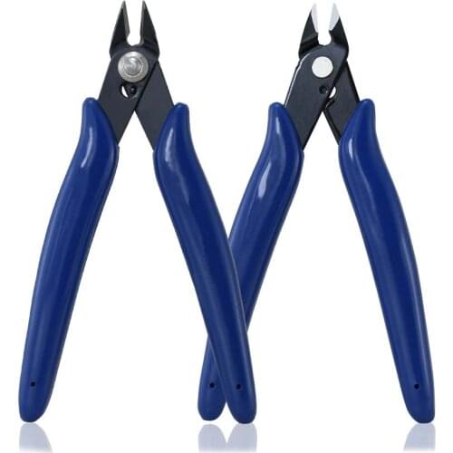10pcs Electrical Wire Cable Cutters Cutting Side Snips Flush Pliers Nipper Anti-slip Rubber Mini Diagonal Pliers Hand Tools
