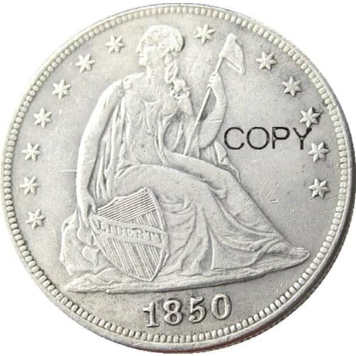 1850-O Seated Liberty Dollar Silver Plated Copy Coins
