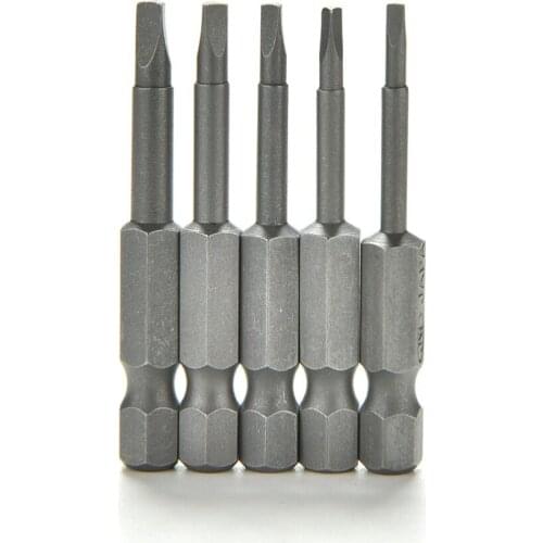 5Pcs/Set 50mm Magnetic Triangle Head Screwdriver Bit 1/4" S2 Steel Hex Shank Anti Slip Phillips Electric Power Tool Accessories