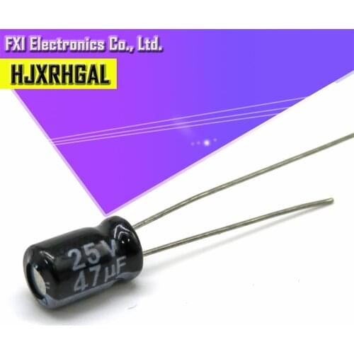 50PCS 25V47UF 5*7mm 47UF 25V 5*7 Electrolytic capacitor New original