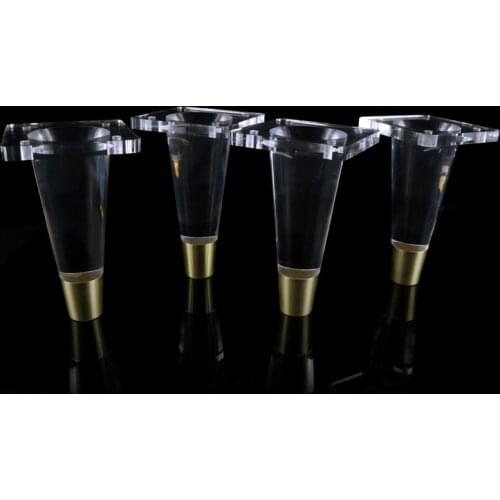 4pcs/lot Acrylic Cabinet Leg Transparent Sofa Leg Clear Furniture Feet Strong Plastic Furniture Holder