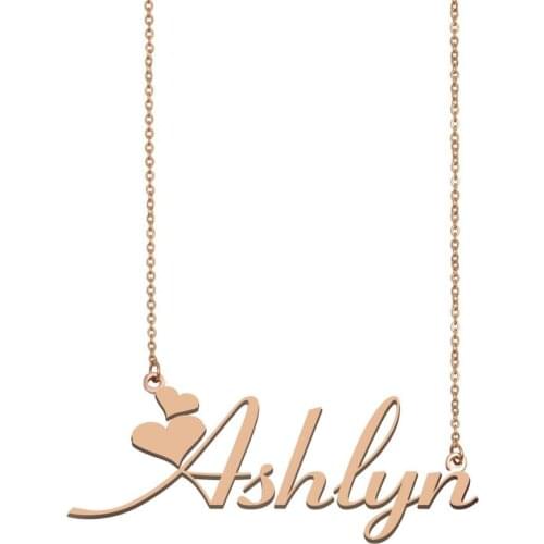 Ashlyn Name Necklace Custom Nameplate Pendant for Women Girls Best Friends Birthday Wedding Christmas Mothers Day Gift