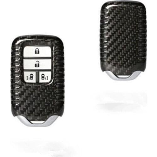 Carbon Fiber Car Remote Smart Key Cover Fob Case Shell For HONDA Civic Accord XRV