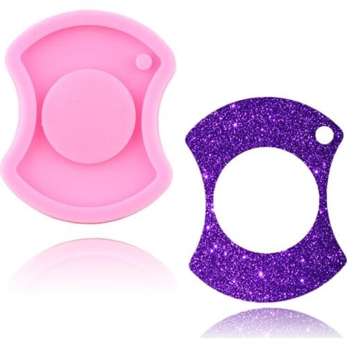 Shiny Glossy Bottle Opener Keychain Silicone Mold DIY Handmade Epoxy Resin Mould Jewellery Making Key Chain Pendant Clay Moulds