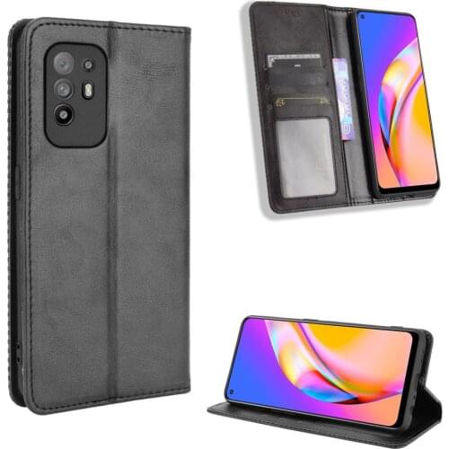 For OPPO Reno 5Z Case Luxury Flip PU Leather Wallet Magnetic Adsorption Case For Oppo Reno5 Z Reno5Z Protective Phone Bags