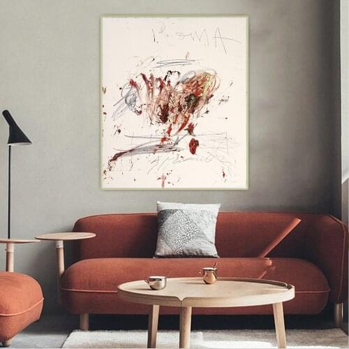 Cy Twombly《Untitled (Roma), 1962》Canvas Abstract Art Oil Painting Artwork Aesthetic Picture Wall Hanging Decor Home Decoration