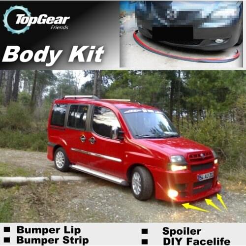 Bumper Lip Deflector Lips For Fiat Fiorino / Qubo 2007~2020 Front Spoiler Skirt For TopGear Car View Tuning / Body Kit / Strip