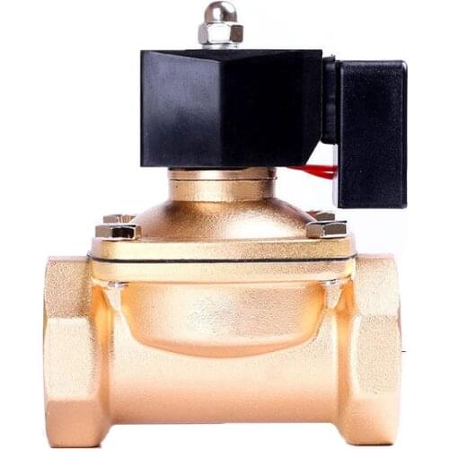 2" Energy Saving Normally Closed Solenoid Valve Brass Switch Valve Water Valve 220V 12V 24 Hours Energize Not Fever