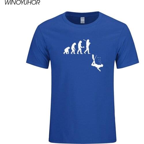 Evolution Freediving Extreme Sports Graphic T-Shirt Summer Casual Short Sleeve Cotton T Shirt Funny Diver Gift Tops Tee For Man