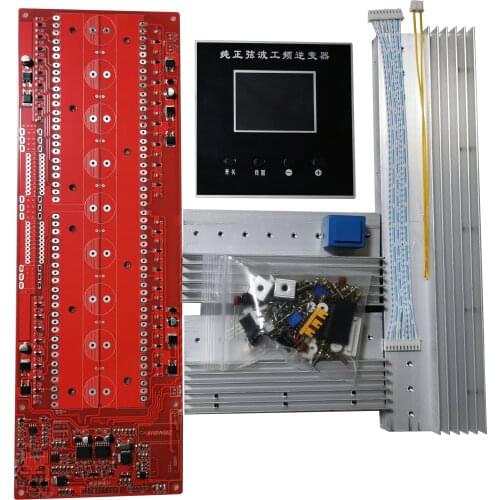 Inverter 12v 220v ups pure sine wave inverter 24 tubs/32tubs step up converter Power frequency PCB kit LCD display motherboard