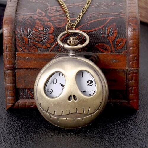 Pudding clown big mouth fashion trend copper color large pocket watch