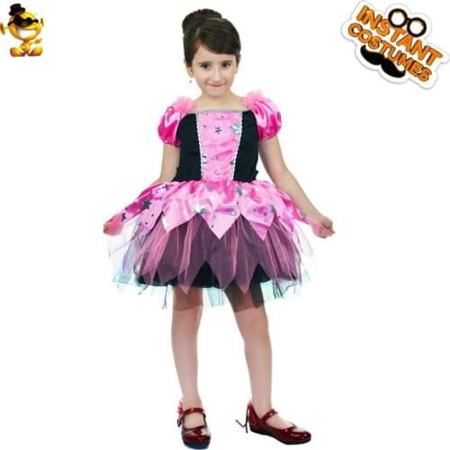 Halloween Costume For Girl Pink Witch Clothes Role Play Beauty Wizard Costume Cosplay Birthday Gift