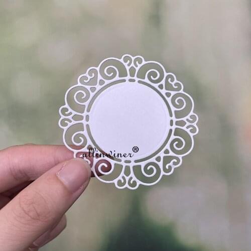 Lace heart round plate Metal Cutting Dies Stencils Die Cut for DIY Scrapbooking Album Paper Card Embossing