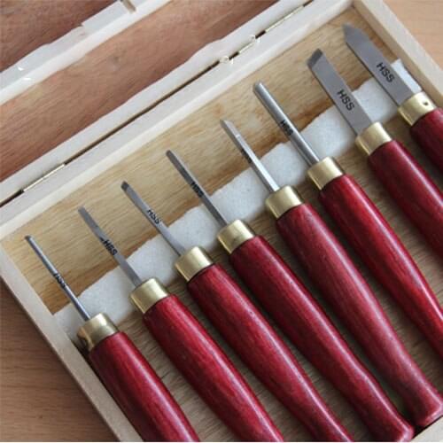Mini woodworking tools, High-speed steel woodworking carving chisel set, DIY carving knife,8PCS/set