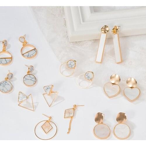 LOVR Fashion Statement Earrings 2020 Big Geometric Round Earrings for Women Hanging Drop Earrings Modern Female Earrings Jewelry