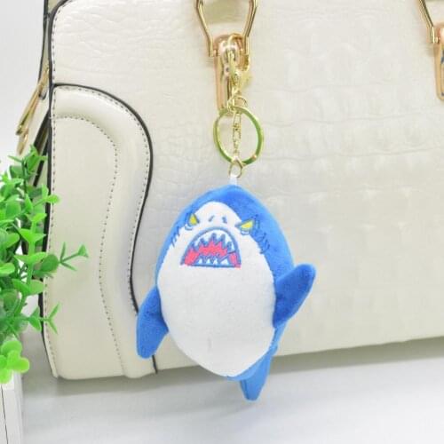 Cartoon Shark Shape Plush Stuffed Doll Pendant Decoration Keychain Key Ring Plush Stuffed Doll Pendant Decoration Keychain Key R