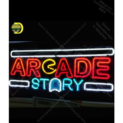 Neon Sign for Arcade Story neon bulb Sign Beer Bar Pub Neon lights Sign glass Custom Business Signs Fighting Sioux Letrero neon