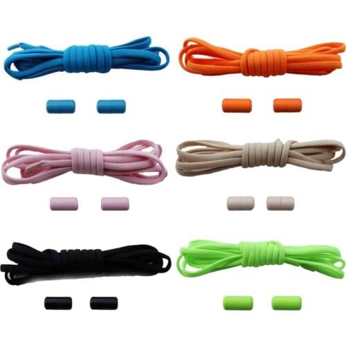 Semicircle No Tie Shoelaces Elastic Shoe laces Sneakers shoelace Metal Lock Lazy Laces for Kids and Adult One size fits all shoe