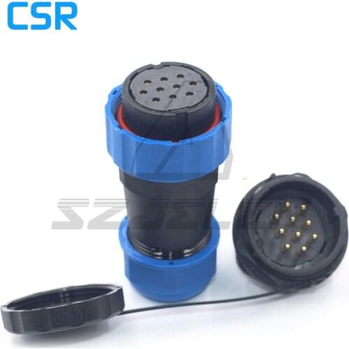 SD28TP-ZM, 10pin Waterproof Connector Plug and Socket 10A Cable Electronic Wire 28mm Panel Mount Male and female connector IP68