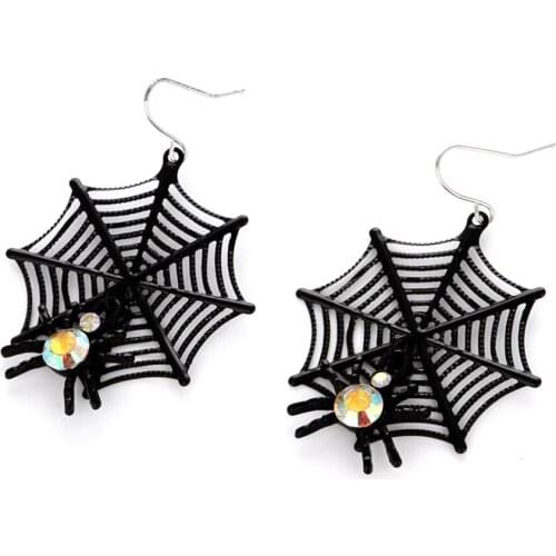 Spider Hoop Earring Multi Pattern Mini Earring Bat Boo Skull Butterfly Drop Earrings Jewelry For Women Halloween Party Gifts