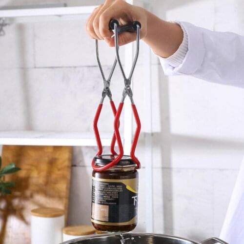 Canning Jar Tong Stainless Steel Anti-Scalding Lifter Non-Slip Feeding Bottle Clip for Home Jar Clamp