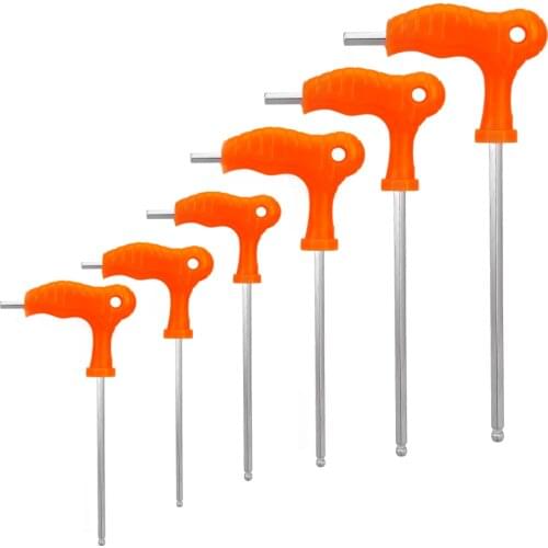 Hex Key Wrench 2.5mm 3mm 4mm 5mm 6mm 8mm High-carbon Steel Hex Key Wrench T Handle Inner Hexagon allen Wrench Spanner Hand Tool