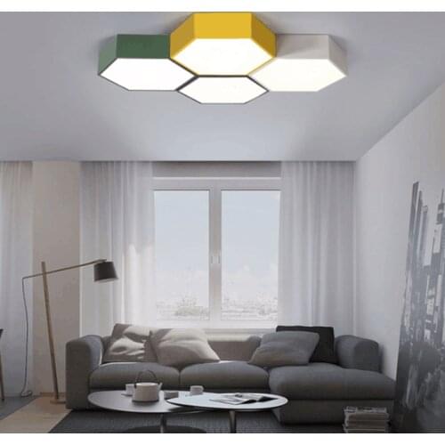 Nordic modern multicolor DIY combination LED ceiling lamp bedroom chandelier restaurant LED lamp hotel LED control lamp