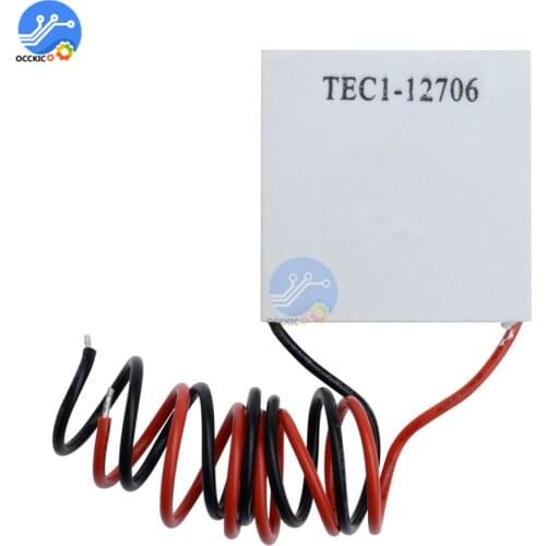 TEC1 12706 12V 6A Thermoelectric Cooler Peltier TEC1-12706 Refrigeration Sheet 40*40MM Square Peltier Element Heatsink Module