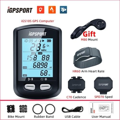 IGS10 S GPS Enabled Bike Bicycle Computer Speedometer iGPSPORT 10S Wireless Cycle Odometer BLE ANT