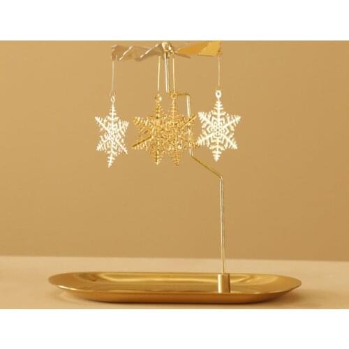 2021 New Rotary Candle Holder Spinning Metal Candle Holder - Spin Around When Candle