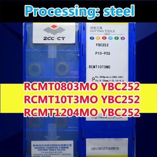 YBC252 RCMT0803MO RCMT10T3MO RCMT1204MO 10pcs 20pcs 50pcs 100pcs Zcc.ct Carbide insert Processing: steel, etc free shipping