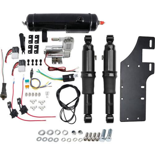 Motorcycle Rear Air Ride Suspension & Air Tank For Harley Touring Road King Electra Street Glide 1994-2020 2019