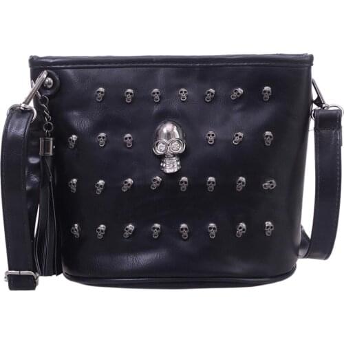 Skull Design Women Messenger Bags Leather skeleton Shoulder bag Crossbody Bag Bolsas Borse Feminina